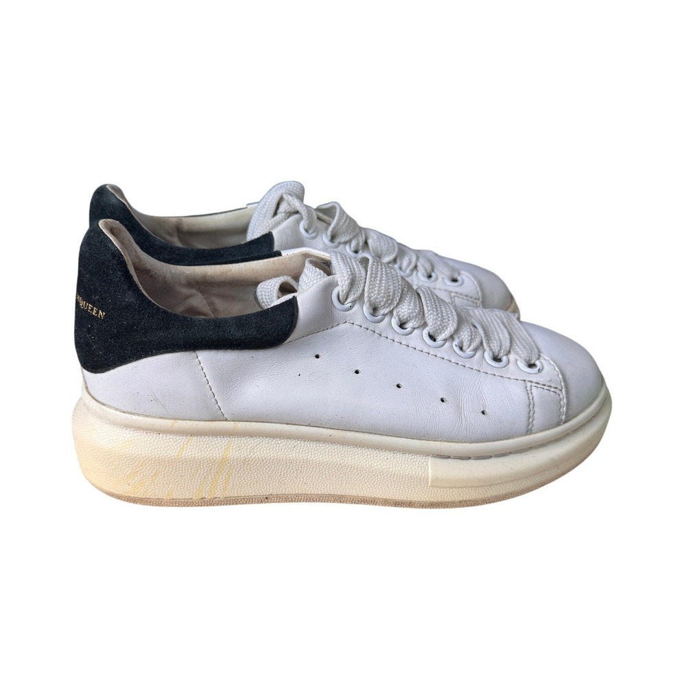 Alexander McQueen Oversized Sneakers‎ White Black Suede A376815 Mens 37